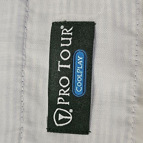 Mens PRO TOUR Cool Play Golf Shorts blue & white stripe seersucker size 40 - Picture 8 of 11